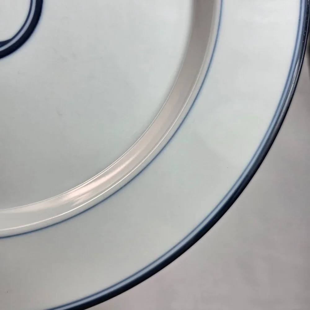 Dansk Juniper Dinner Plate White Blue Leaves & Berries in the Center Japan